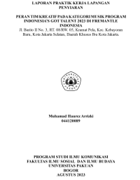 Image of E-PKL: Peran Tim Kreatif pada Kategori Musik Program Indonesia’s Got Talent 2023 di Fremantle Indonesia