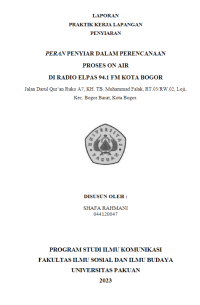 Image of E-PKL: Peran Penyiar dalam Perencanaan Proses On Air di Radio Elpas 94.1 FM Kota Bogor
