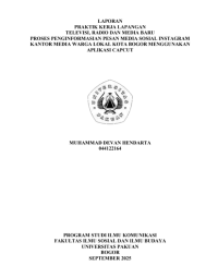 E-PKL: Proses Penginformasian Pesan Media Sosial Instagram Kantor Media Warga Lokal Kota Bogor Menggunakan Aplikasi Capcut