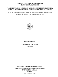 Image of E-PKL: Proses Distribusi Informasi Kegiatan Pemerintah Ke Media Massa Di Dinas Komunikasi Dan Informatika Kota Bogor