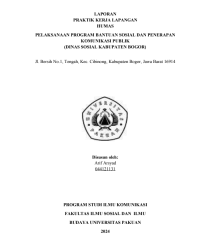 E-PKL: Pelaksanaan Program Bantuan Sosial dan Penerapan Komunikasi Publik (Dinas Sosial Kabupaten Bogor)