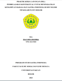 e-PKL: Pembelajaran kontekstual untuk meningkatkan kemampuan bahasa dan sastra Indonesia di SDN Negeri Tipar Kabupaten Bogor