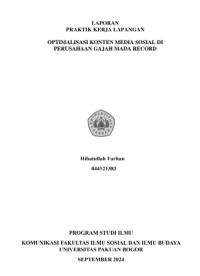Image of E-PKL: Optimalisasi konten media sosial di perusahaan Gajah Mada record