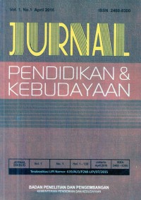 Jurnal Pendidikan & Kebudayaan Vol. 1, No. 1 April 2016