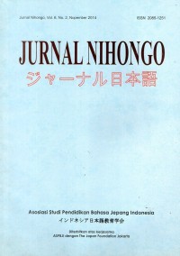Jurnal Nihongo Vol. 6, No. 2, Nopember 2014