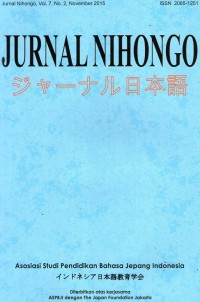 Jurnal Nihongo Vol. 7 No. 2, November 2015