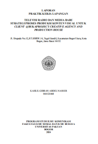 Image of E-PKL: Televisi radio dan media baru strategi proses produksi konten visual untuk Client @Bukaproject Creative Agency And Production House