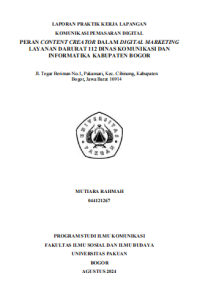E-PKL: Peran content creator dalam digital marketing layanan darurat 112 dinas komunikasi dan informatika Kabupaten Bogor.