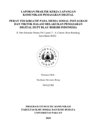 E-PKL: Peran tim kreatif pada media sosial intagram dan tiktok dalam melakukan pemasaran digital di PT Blau Bersih Indonesia