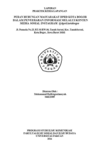 E-PKL: Peran hubungan masyarakat DPRD Kota Bogor dalam penyebaran informasi melalui konten media sosial instagram @dprd.kotabogor