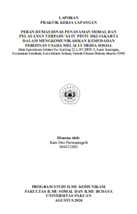 E-PKL: Peran humas dinas penanaman modal dan pelayanan terpadu satu pintu DKI Jakarta dalam mengkomunikasikan kemudahan perizinan usaha melalui Media Sosial