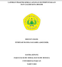 E-PKL:Laporan Praktik Kerja Lapangan Di Perpustakaan Dan Galeri Kota Bogor
