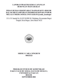 E-PKL: Peran humas Sekretariat Daerah Kota Bogor dalam menyampaikan informasi kepada publik melalui Media Sosial Instagram@setda_kotabogor