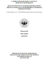 EPKL:  Kegiatan Humas PT. TELKOM INDONESIA WITEL Priangan Barat dalam memberikan informasi terhadap publik