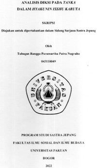 SKRIPSI: Analisis diksi pada Tanka dalam Hyakunin Isshu Karuta