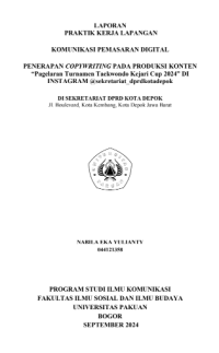 E-PKL: Penerapan copywriting pada produksi konten “Pagelaran Turnamen Taekwondo Kejari Cup 2024” di Instagram @sekretariat_dprdkotadepok