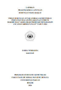 Image of E-PKL: Peran hubungan antar lembaga kementrian pertanian dalam pelaksanaan Forum Bakohumas 
